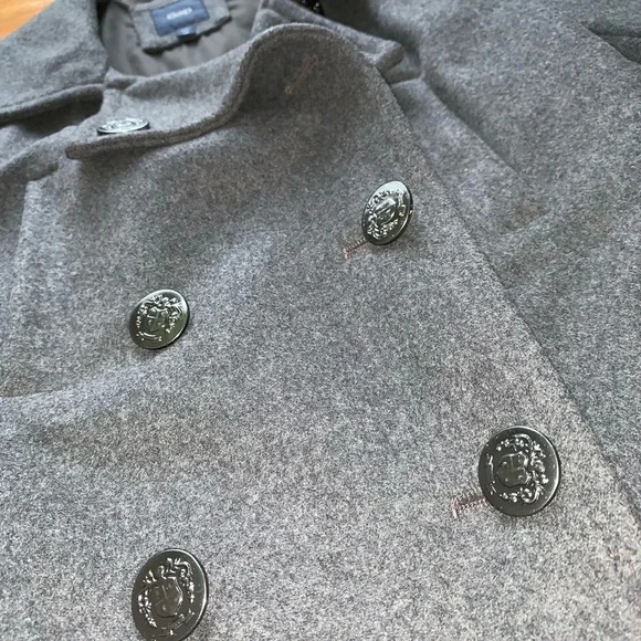 💥5/$10💥 GAP Kid’s Pea Coat Gray XS GIRL - Picture 2 of 5